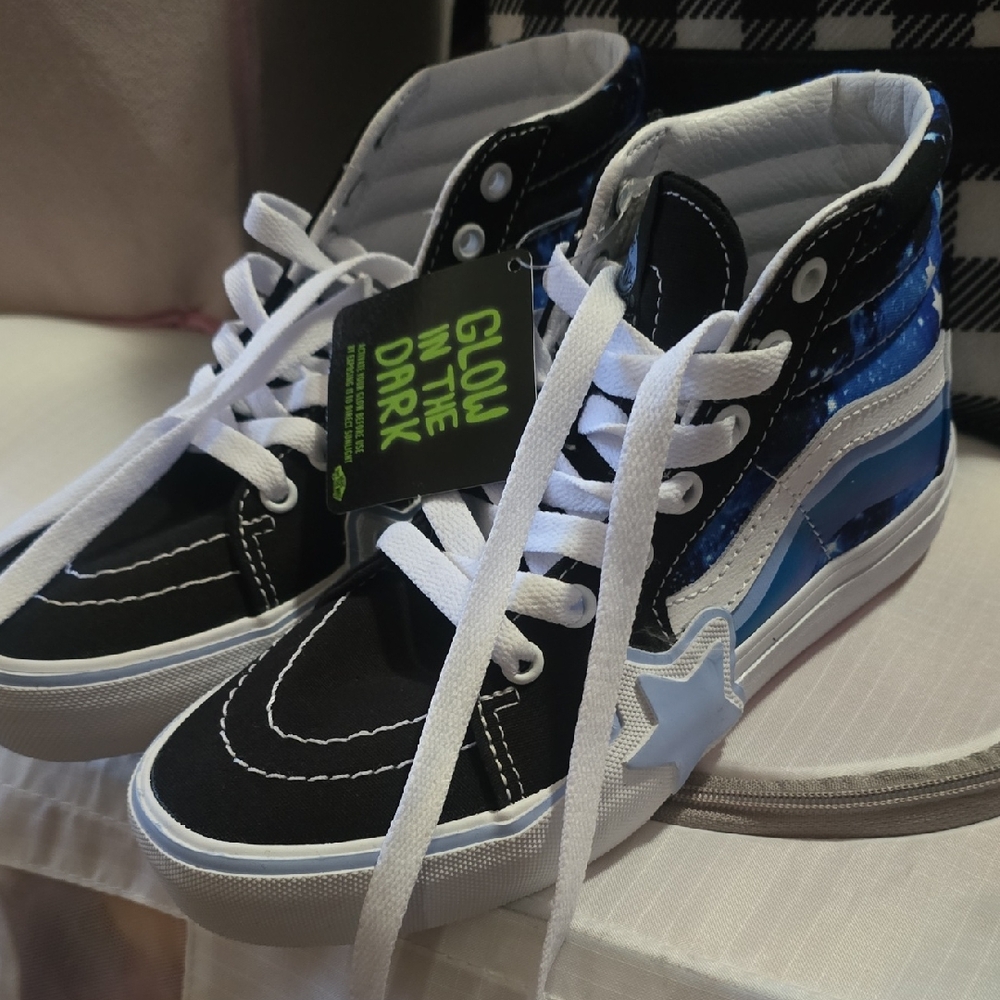 Kids VANS Glow-in-the-Dark High-Top Sneakers